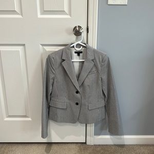 Ann Taylor navy/white striped blazer